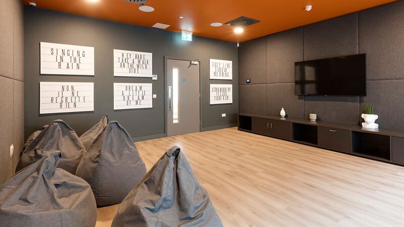 A cinema room is available for students to host movie nights, or catch up on Netflix