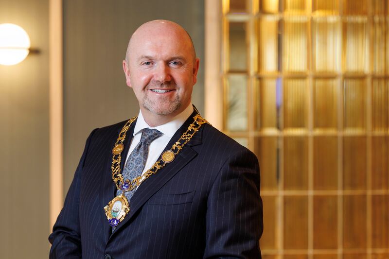 Dublin Chamber president David Kelly pictured at Dublin Chamber’s AGM Dinner 2026, proudly sponsored by EY. The event brought together over 500 of Dublin’s leading businesses at the Dublin Royal Convention Centre. Photograph: Conor McCabe
