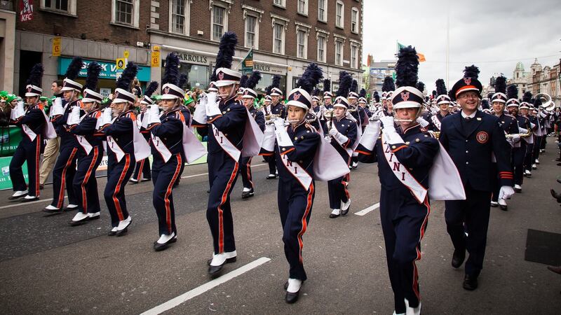 The Marching Illini  will lead the parade this year behind the grand marshal, Game of Thrones star Liam Cunningham, and the Lord Mayor of Dublin Mícheál MacDonncha. Photograph: David Soanes