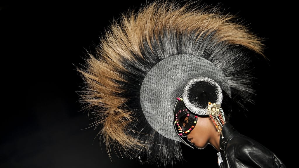 One of Philip Treacy’s hats. Photograph: Jonathan Short/AP Photo