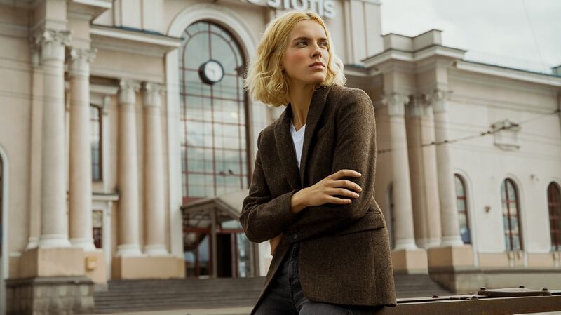 Grace – tailored blazer from The Landskein. 100 per cent lambswool Donegal herringbone tweed, €645. Photograph: Oksana Tocickaja