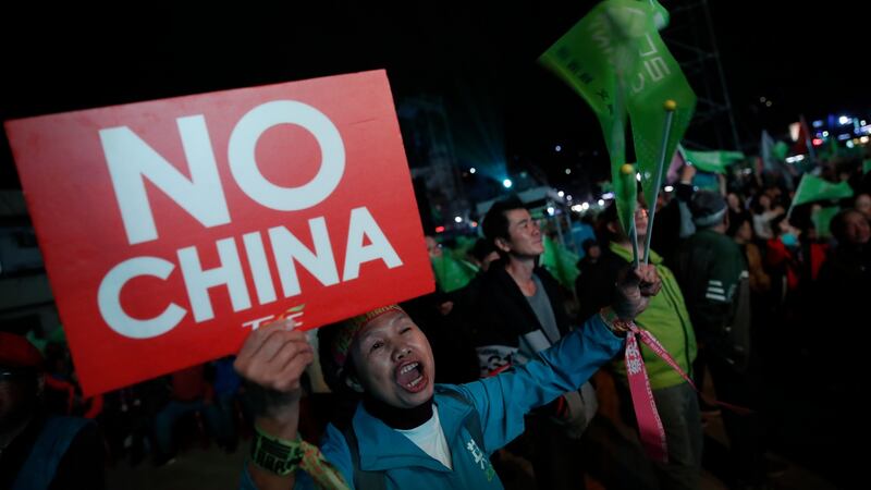 President Tsai Ing-wen’s supporters: has led by a comfortable margin in several recent polls. Photograph: Ritchie B Tongo