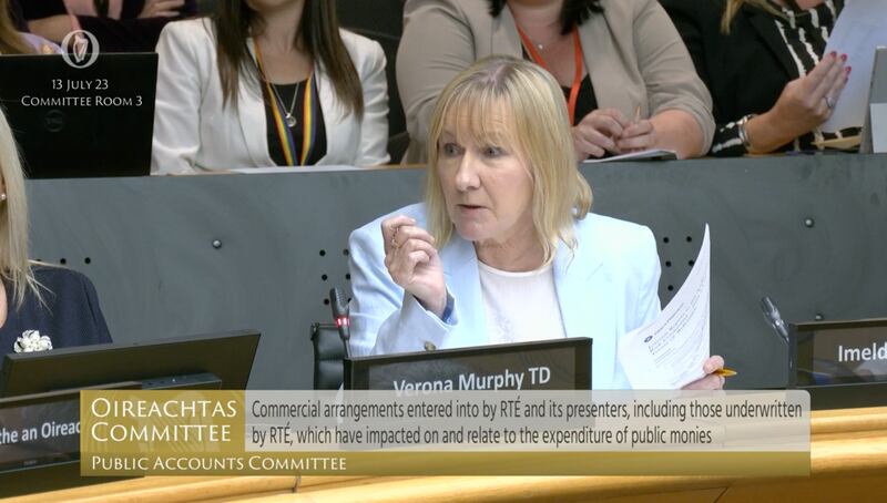 Sinn Féin’s Imelda Munster at the Public Accounts Committee meeting on Thursday