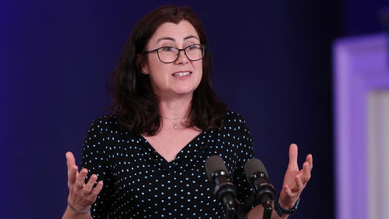 Prof Jane Stout, of UCD, speaking at the first Citizens’ Assembly on Biodiversity Loss meeting at Dublin Castle. Photograph: Maxwells/PA Wire