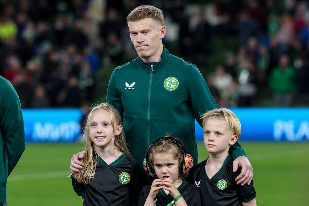 Ireland's James McClean ahead of his final cap against New Zealand last year. Photograph: Morgan Treacy/Inpho