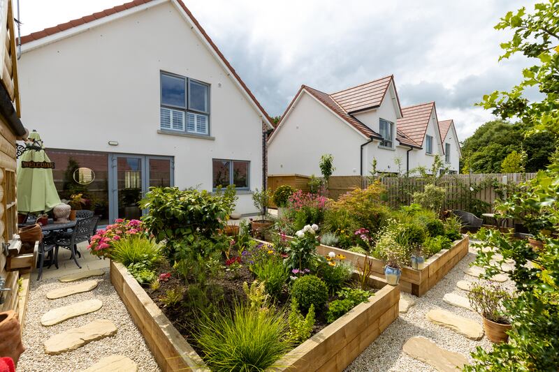 The rear garden was designed to be low maintenance 