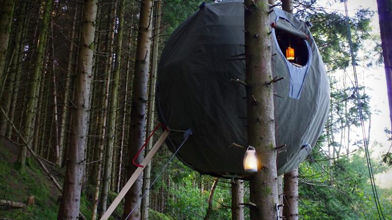 Luminair Tree Tents  are lightweight, with ash and aluminium frames and covered in treated 100 per cent cotton canvas