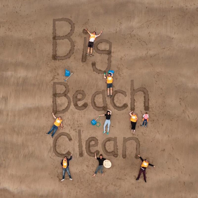 Big beach Clean: More than 6,500 volunteers have registered to take part, which includes students from local schools. Photograph: Clean Coasts