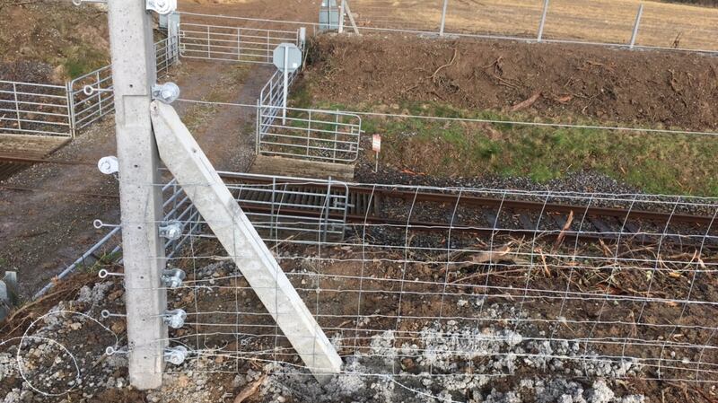 Works completed at the same location after removal of the hedgerow and the accompanying plantation