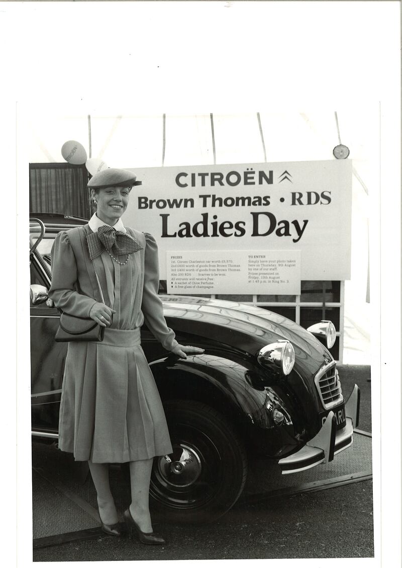 Nicola McCauliffe, winner of the first Brown Thomas Ladies Day Competition, 1984