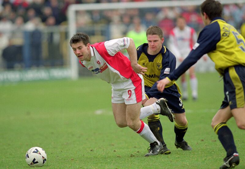 Alan Lee of Rotherham United playing against Oxford United. Photograph: Steve Bardens/Allsport