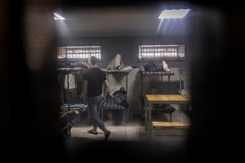 Russian prisoners of war being held in northern Ukraine on August 16th, 2024. Photograph: David Guttenfelder/The New York Times
                      