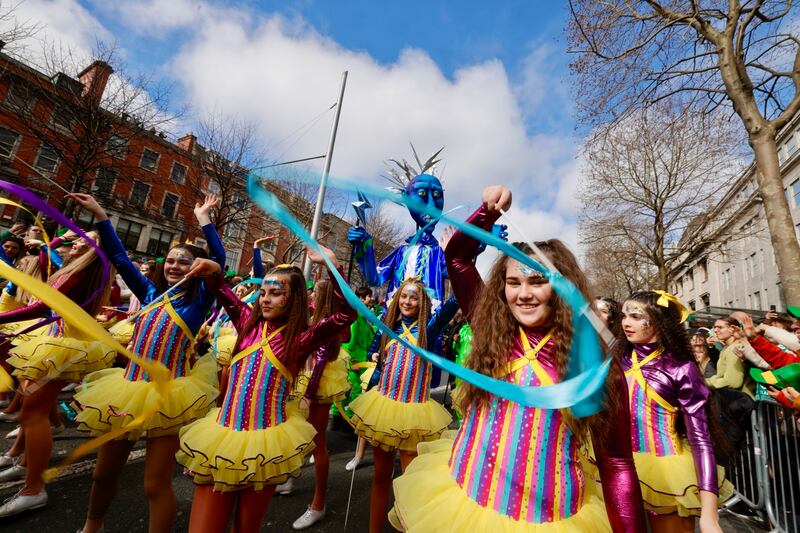 Participants from Ireland and across the world taking part in the Dublin parade. Photograph: Alan Betson