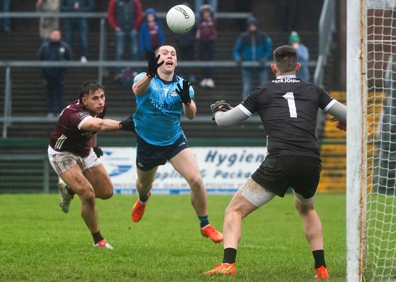 Galway’s Seán Fitzgerald and Dublin’s Con O’Callaghan. Photograph: Evan Logan/Inpho