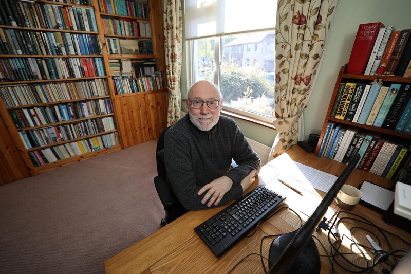 Dermot Bolger in his writing space. Photograph: Nick Bradshaw