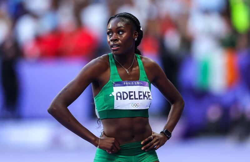 Rhasidat Adeleke after the women's 400m Olympic final. Lately she has laboured under a run of dull form. Photograph: James Crombie/Inpho