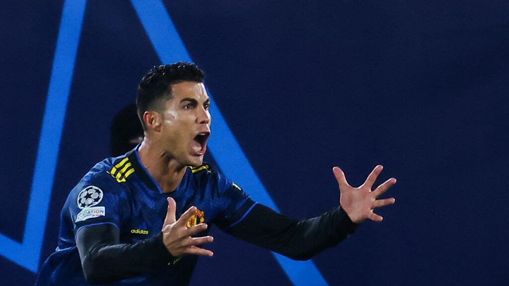 Cristiano Ronaldo scored United’s first goal as they secured last-16 qualification. Photograph: Jose Jordan/Getty Images