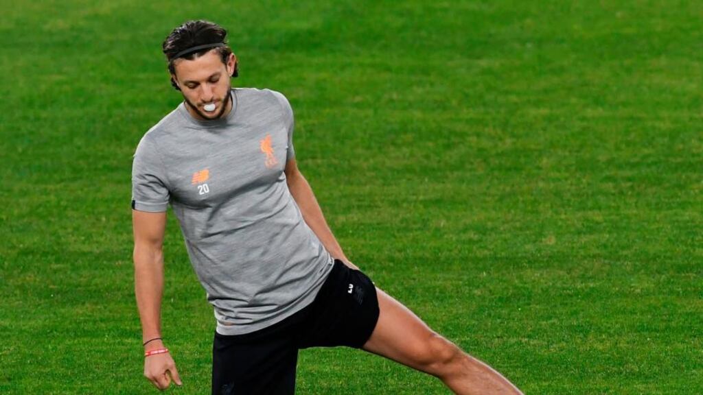 Adam Lallana could make a return to action for Liverpool in their Premier League clash with Chelsea. Photo: Cristina Quicler/EPA