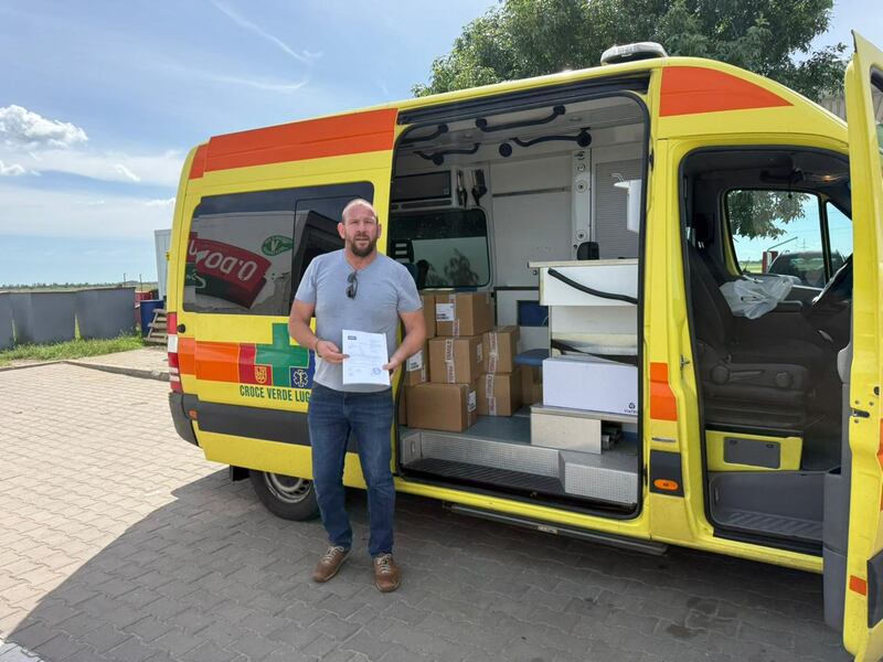 Shane Leahy in Ukraine this week.