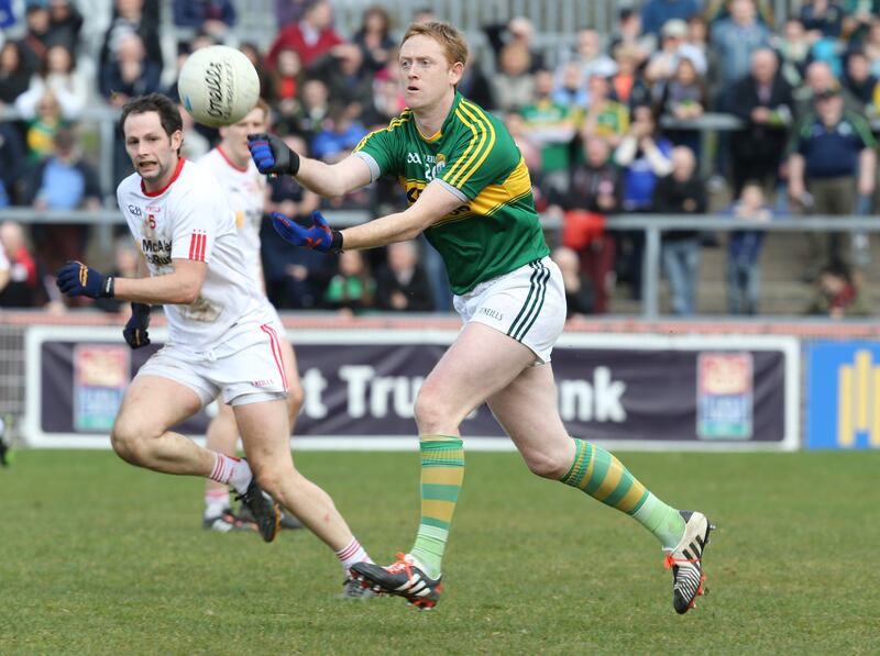 Kerry's Colm Cooper on the ball against Tyrone in League Division One, Healy Park, April 2015. Photograph: Andrew Paton/Inpho/Presseye