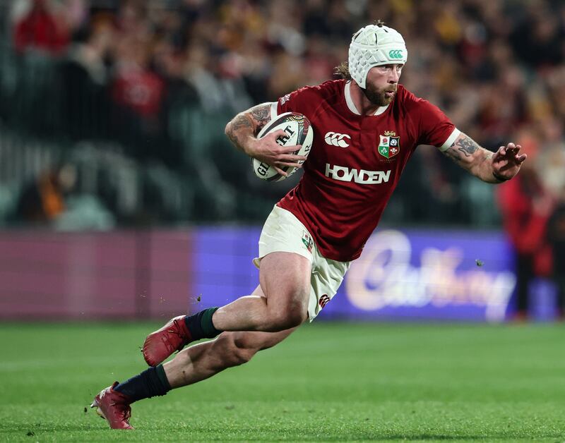 Mack Hansen did not feature in the Tests but reminded Andy Farrell of just how effective he is during the Lions' tour matches in Australia. Photograph: Billy Stickland/Inpho