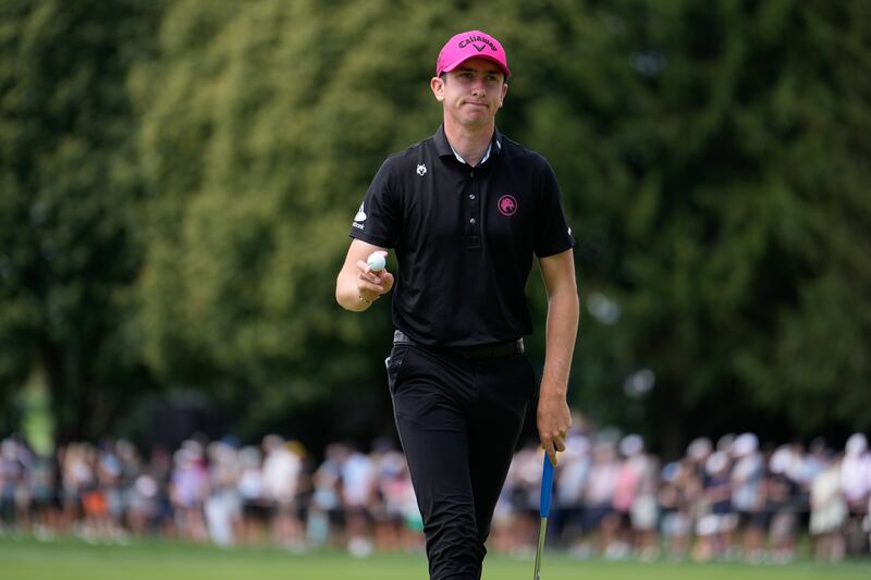 Tom McKibbin on the first green during day three of the LIV Golf Team Championship Michigan. Photograph: Raj Mehta/Getty Images