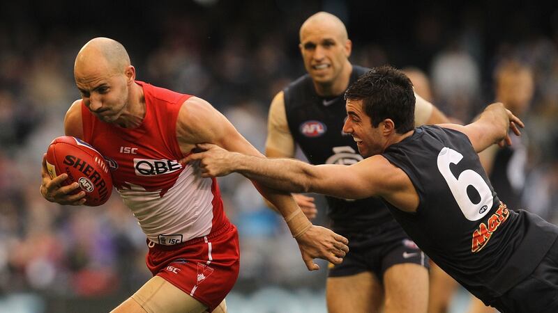 Tadhg Kennelly in action for the Sydney  Swans back in 2011. Photograph:  Hamish Blair/Getty Images