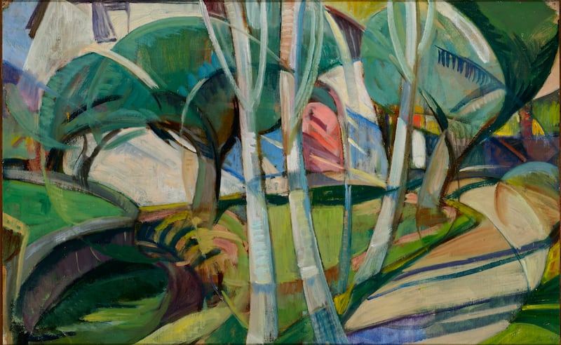 Cubist trees by Mary Swanzy (€15,000-€20,000), deVeres