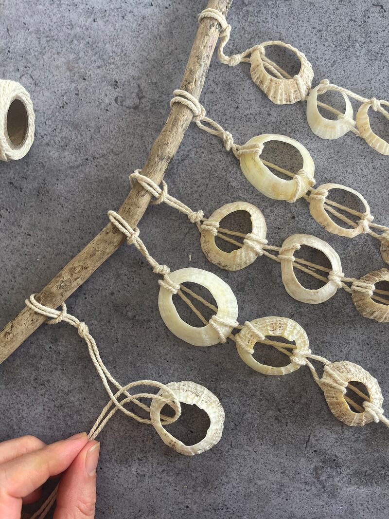 Shell wall hanging