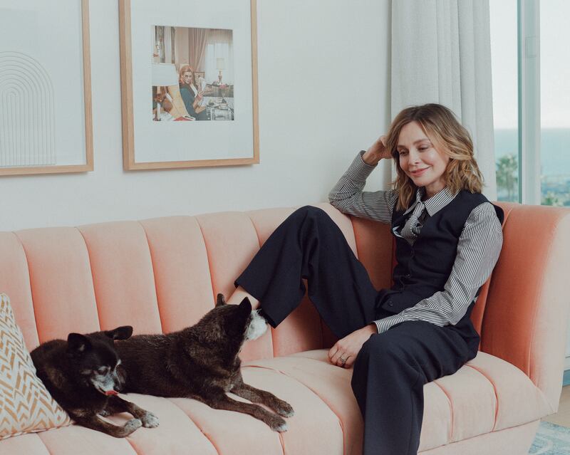 People who have worked with Calista Flockhart describe her as shy, drily funny and thoughtful about sending flowers and gifts to support staff members. Photograph: Ryan Pfluger/The New York Times
                      