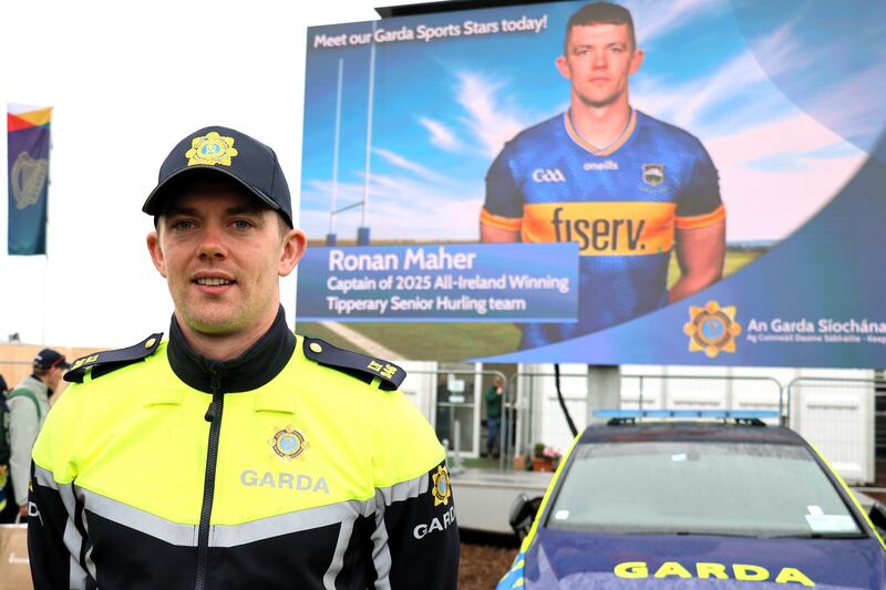 Tipperary All-Ireland winning captain Ronan Maher at the Garda recruitment stand during the National Ploughing Championships in Creggan