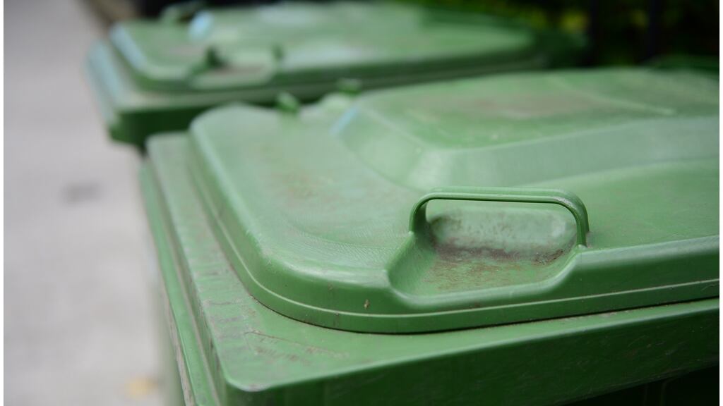 Green bin for recycling household domestic waste material in Dublin. Photograph: Bryan O’Brien