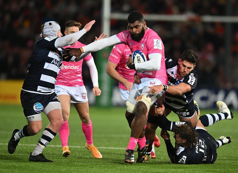 Gloucester's Albert Tuisue playing against Union Bordeaux Begles. Photograph: Simon Galloway/PA Wire