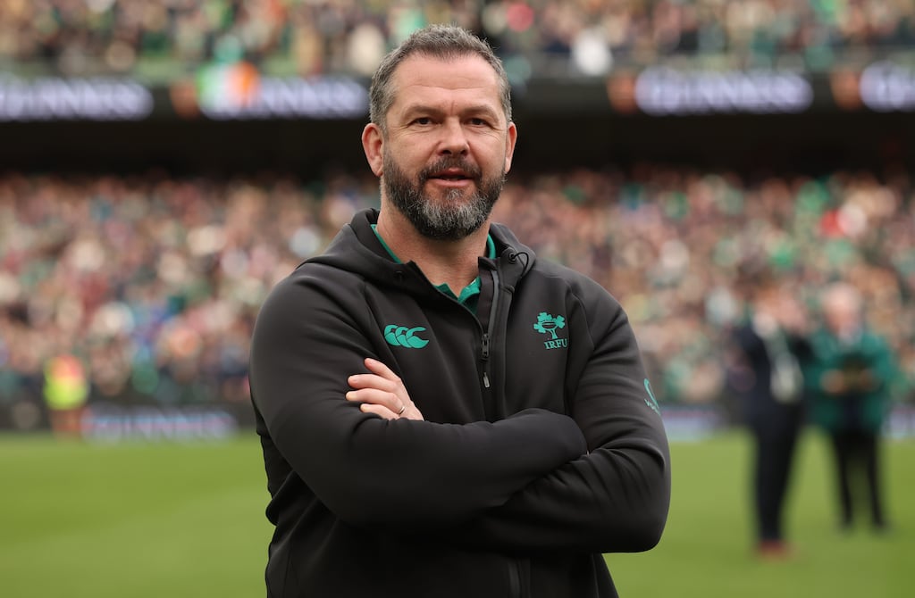 Andy Farrell has signed a contract extension to remain as Ireland head coach until the conclusion of the 2031 World Cup. Photograph:: Liam McBurney/PA Wire