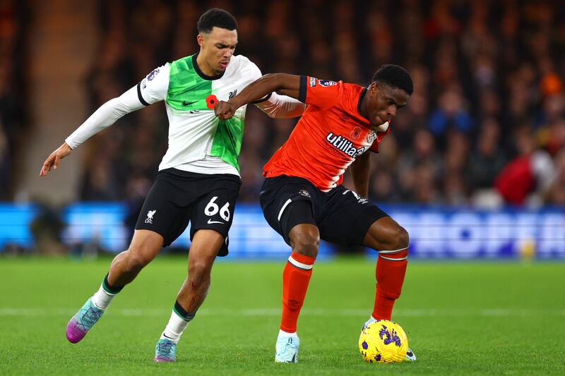 Ogbene is not a full winter at Luton yet they already sing his name. His light touch and sprinter’s pace make him an instant hero. And officially the quickest, according to the Premier League. Photograph: Clive Rose/Getty Images