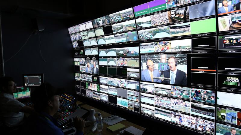 An ESPN operations room at the Wimbledon Tennis Championships. Photograph: Carl Court/Getty Images