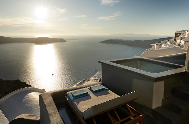 A suite at Kivotos Santorini