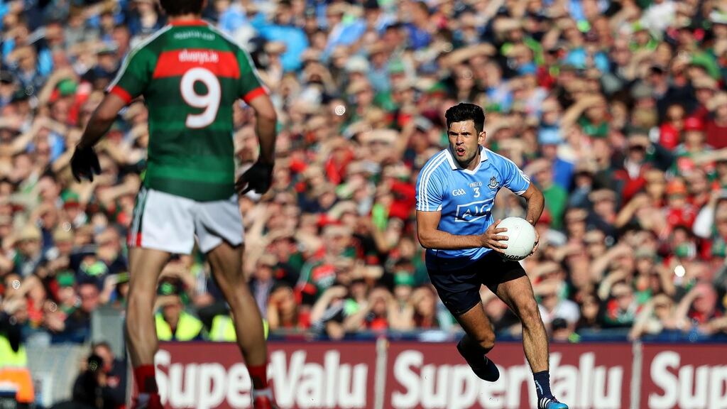 Dublin’s Cian O’Sullivan. Manager Jim Gavin eyes up becoming only the fourth team to win four-in-a-row. Photograph: Inpho/Tommy Dickson
