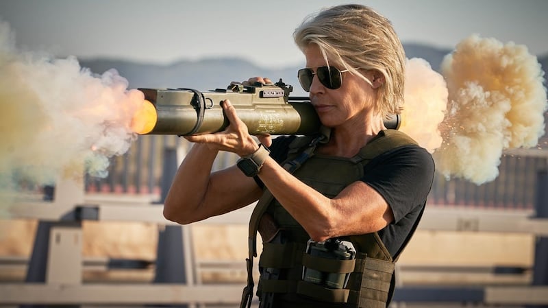 Hamilton in Terminator Dark Fate. She hesitated to sign on, afraid not that she would let fans down but that she would "let Sarah Connor down". Photograph: Kerry Brown/Paramount Pictures