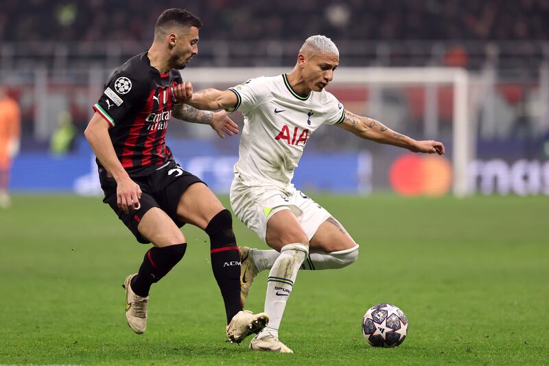 Tottenham Hotspur's Richarlison in action. Photograph: Fabrizio Carabelli/PA