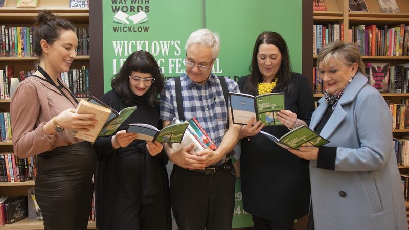 Laura Larkin,   Helen McNulty and David Wilcoxson,  Arklow Library, writer Olivia Fitzsimons  and Noline Foley  at the launch of Way With Words, Wicklow’s leading festival for readers and writers.