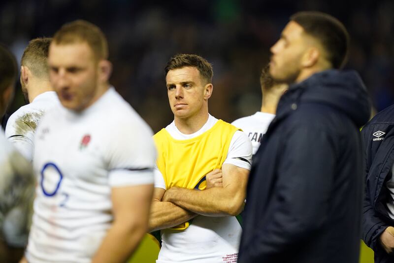 England's George Ford looking dejected following defeat to Scotland at Murrayfield, Edinburgh. Photograph: Andrew Milligan/PA Wire.

