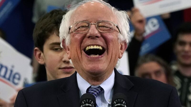 Democratic presidential hopeful Vermont senator Bernie Sanders showed his detractors and the Democratic establishment that he is back with a bang. Photograph:   Timothy  Clary/AFP via Getty Images