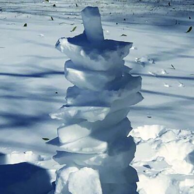 Texas blizzard: the Currans’ snow Dalek