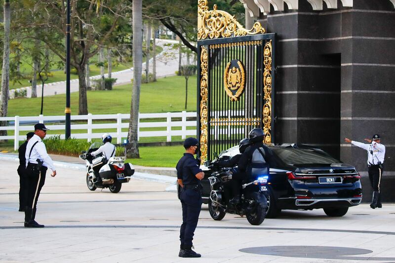  Election Anwar Ibrahim arrives at the National Palace in Kuala Lumpur, where he was sworn in as prime minister. Photograph: Fazry Ismail/AP)