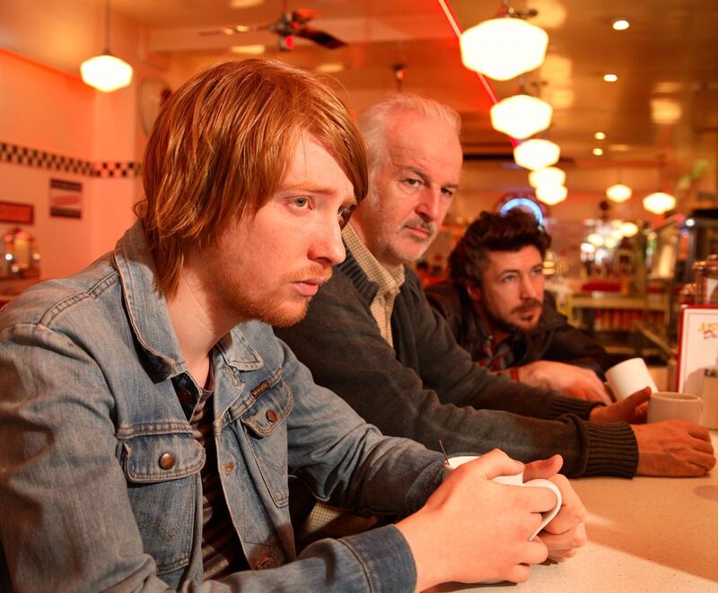 Domhnall Gleeson with Seán McGinley and Aidan Gillen in American Buffalo, at the Gate Theatre in Dublin in 2007