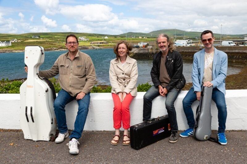 Cillian Vallely and Fidelio Trio Chamber Music on Valentia. Photograph: Stephen Power