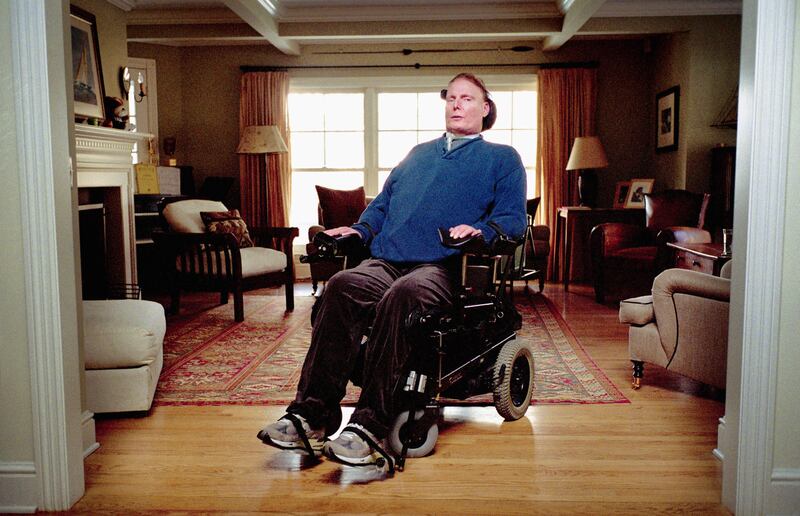 Christopher Reeve in his home in upstate New York in 2002. Photograph: Neville Elder/Corbis via Getty Images