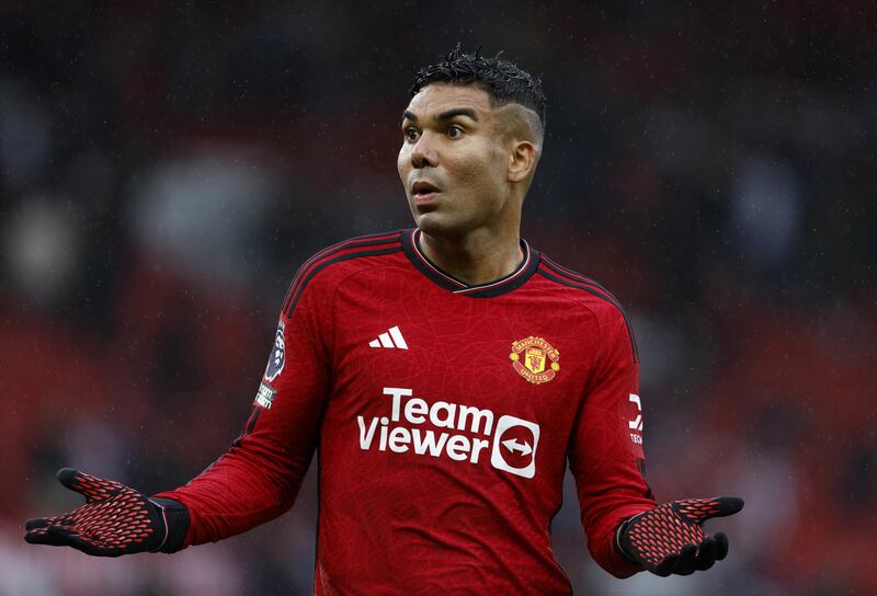 Manchester United's Casemiro. Photograph: Richard Sellers/PA