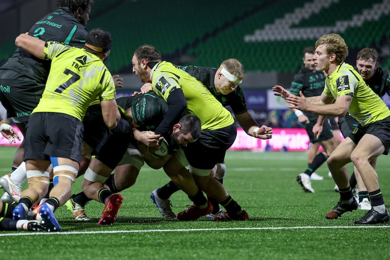 Paul Boyle’s hat-trick helps Connacht to big win over Black Lion